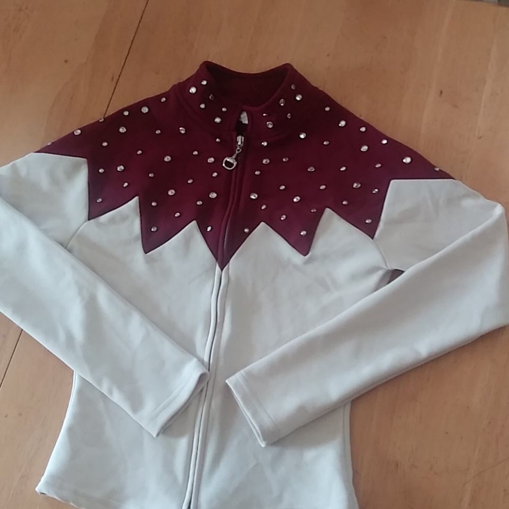 Off white and marroon jacket